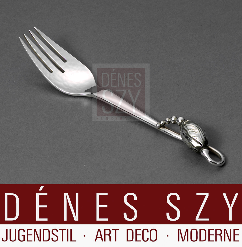 Georg Jensen Magnolia Silber Besteck #84 Fischgabel