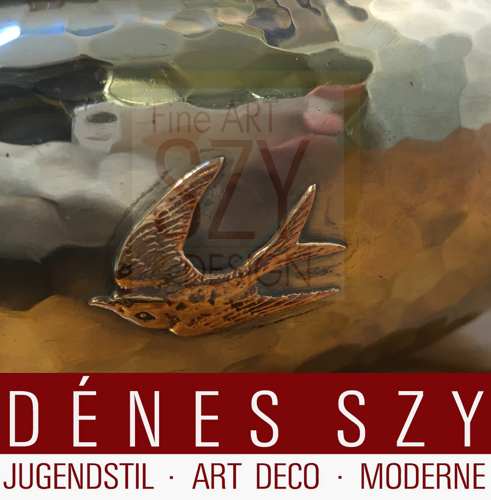 Ciotola mixed metal con decoro giapponese, Design ed esecuzione: Gorham Company, Providence / Rhode Island USA 1882, argento sterling e metallo misto