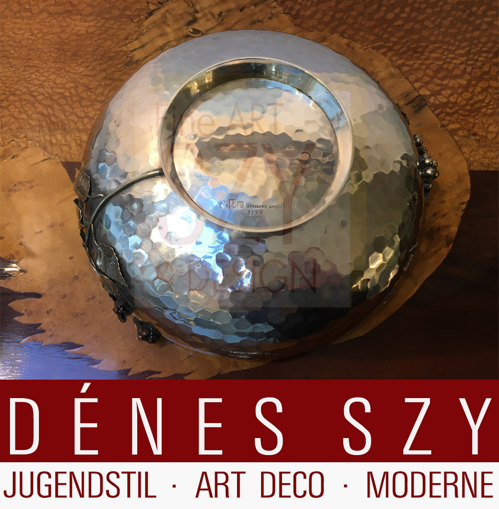 Ciotola mixed metal con decoro giapponese, Design ed esecuzione: Gorham Company, Providence / Rhode Island USA 1882, argento sterling e metallo misto