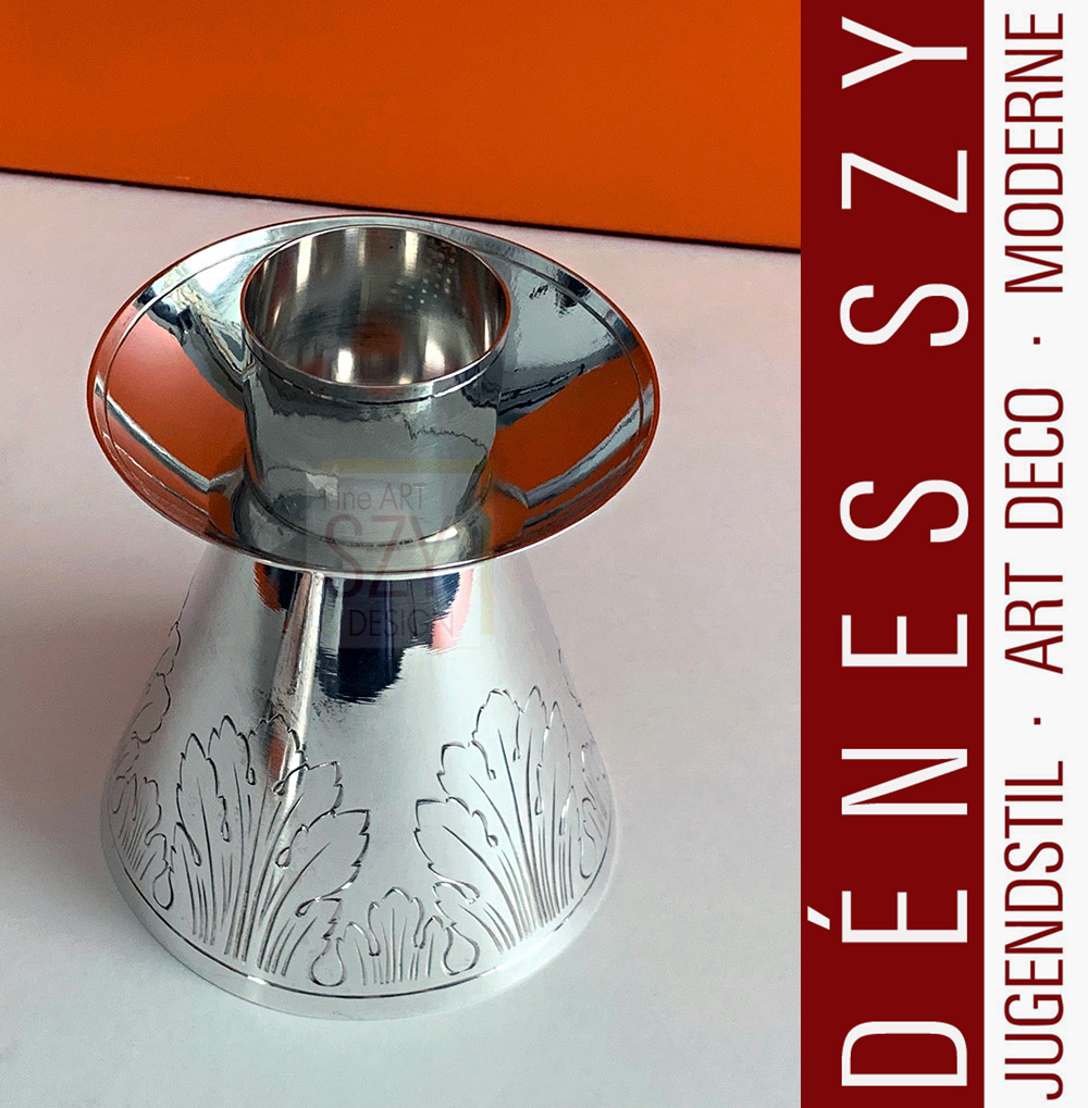 H J Wilm - Hamburg, elegant sterling silver candlestick, handmade, handcrafted 1940s 50s