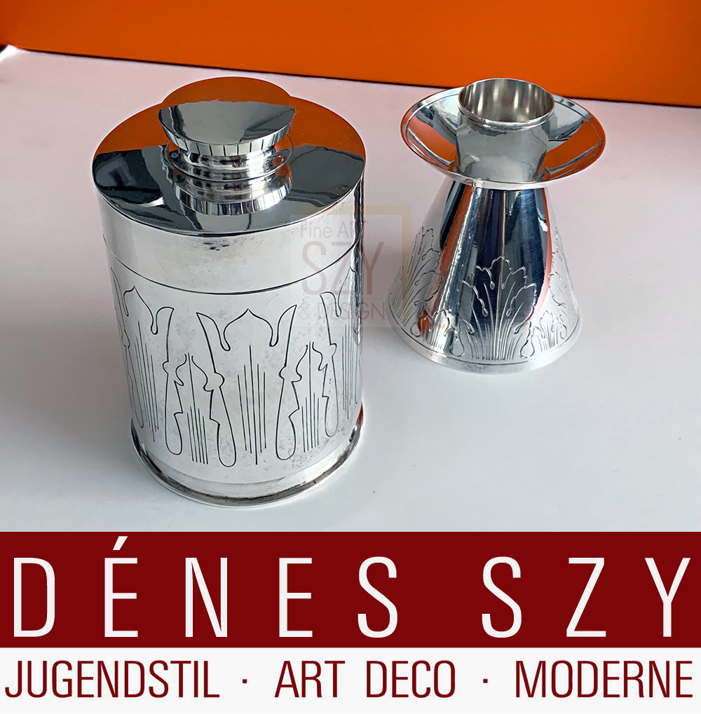 H J Wilm - Hamburg, elegant sterling silver candlestick, handmade, handcrafted 1940s 50s