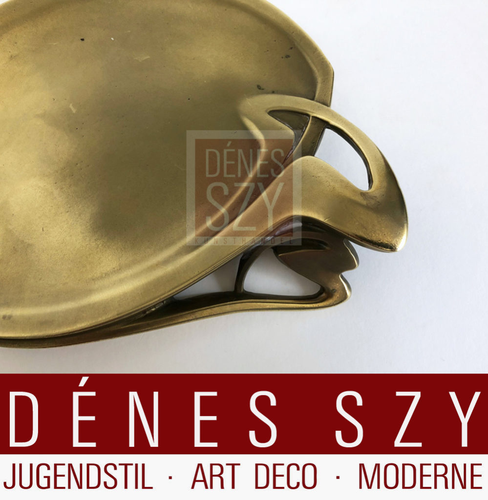 Henry van de Velde 1898 ciotola per biglietti da visita in ottone