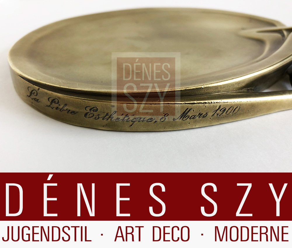 Henry van de Velde 1898 ciotola per biglietti da visita in ottone