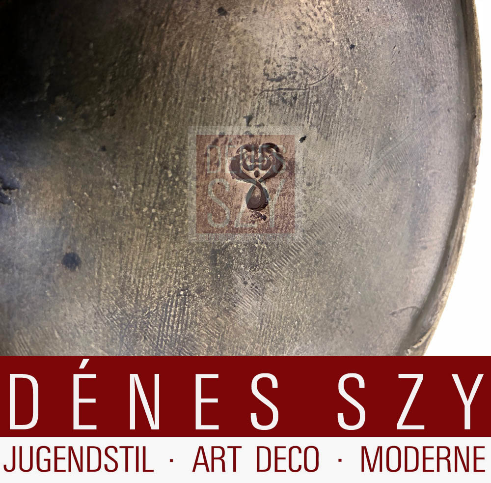 Henry van de Velde 1898 ciotola per biglietti da visita in ottone