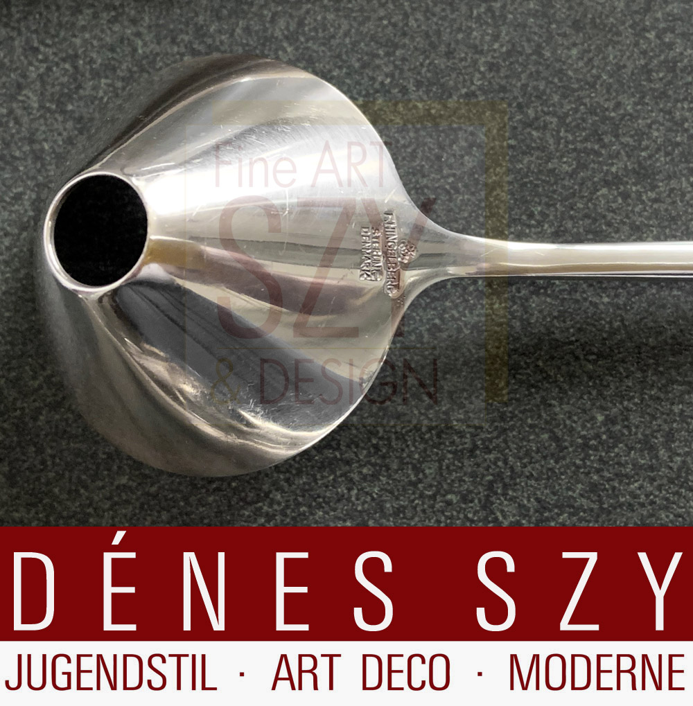 Mid Century modern Set di posate a servire antipasti, Design: Vagn Aage Hemmingsen 1957, Frantz Hingelberg, Kolding Danimarca, Argento 925