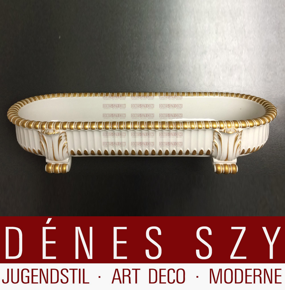 Hochzeitszug KPM Berlin Porzellan Jardiniere Gold gehöht 1911