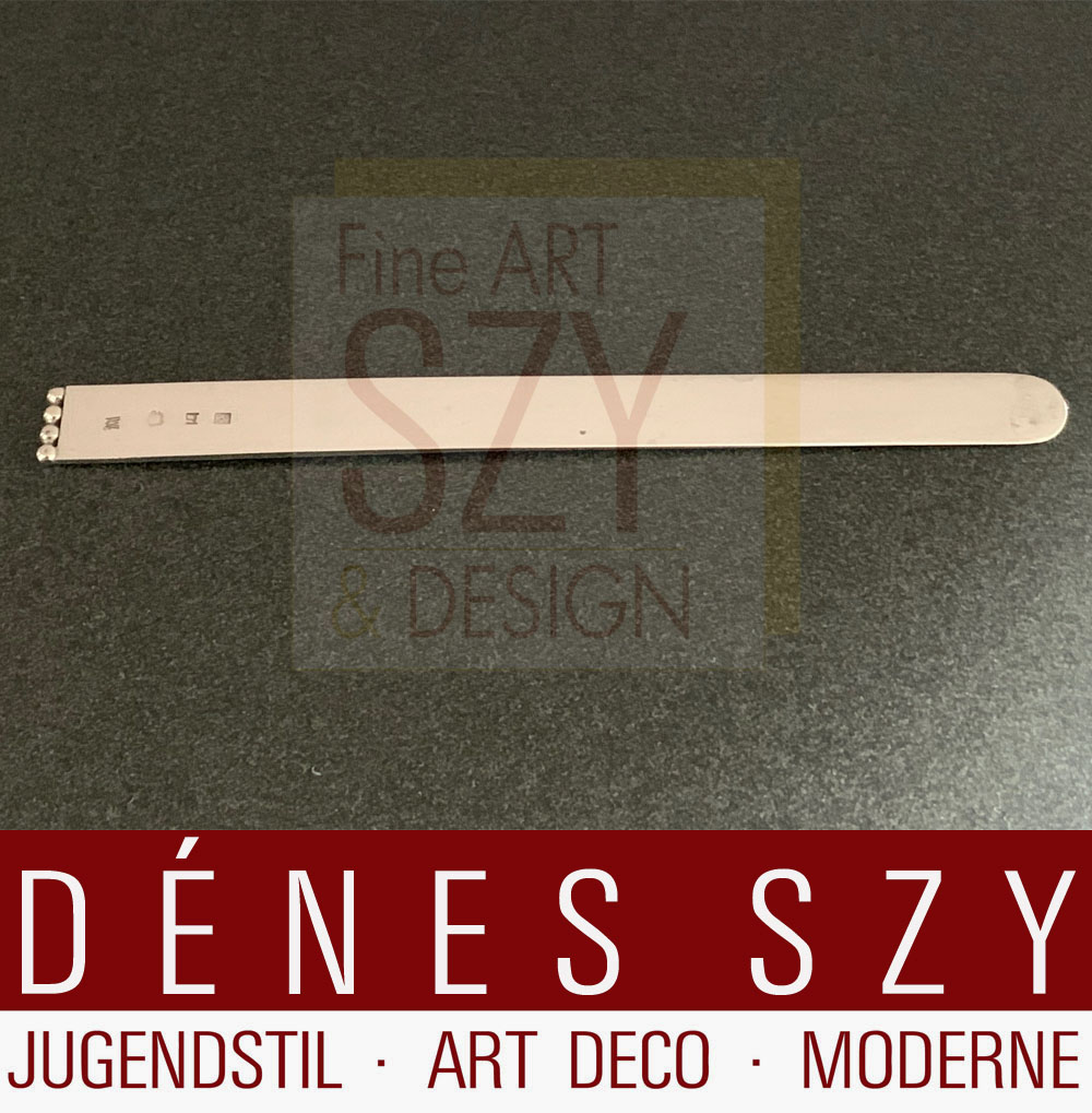 Coltello da burro Art Nouveau, Flaches Modell, modello n. S 843, Design: Josef Hoffmann 1904, Esecuzione: Wiener Werkstätte 1906-12, argento 800