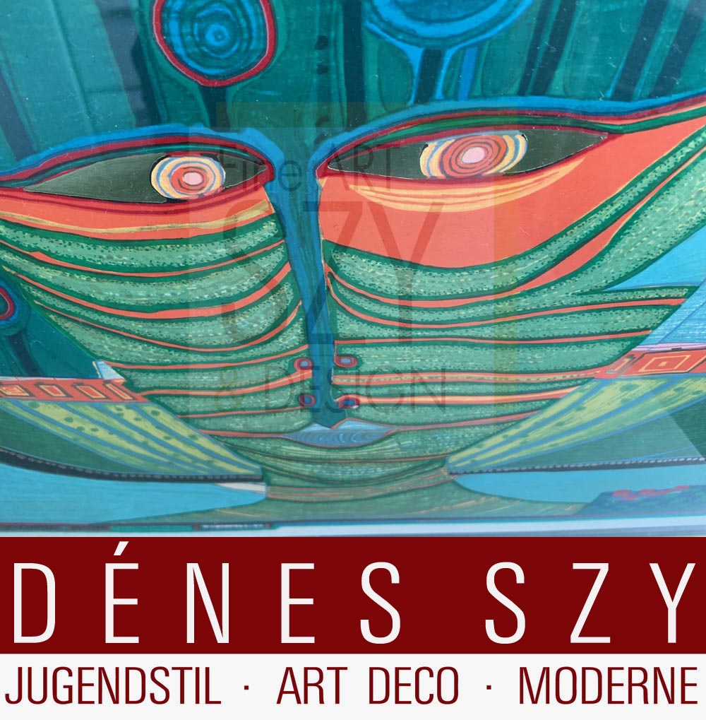 Foglio 6 dal portfolio "Guardalo in una giornata piovosa" - "Regentag", Serigrafia a colori con goffratura metallica su cartone (di Schoeller-Stern), Firmato e numerato 2123/3000, timbro giapponese, timbro in rilievo, stampato da Dietz Offizin, Lengmoss 1971, pubblicato da Ars Vita, Zurigo 1972