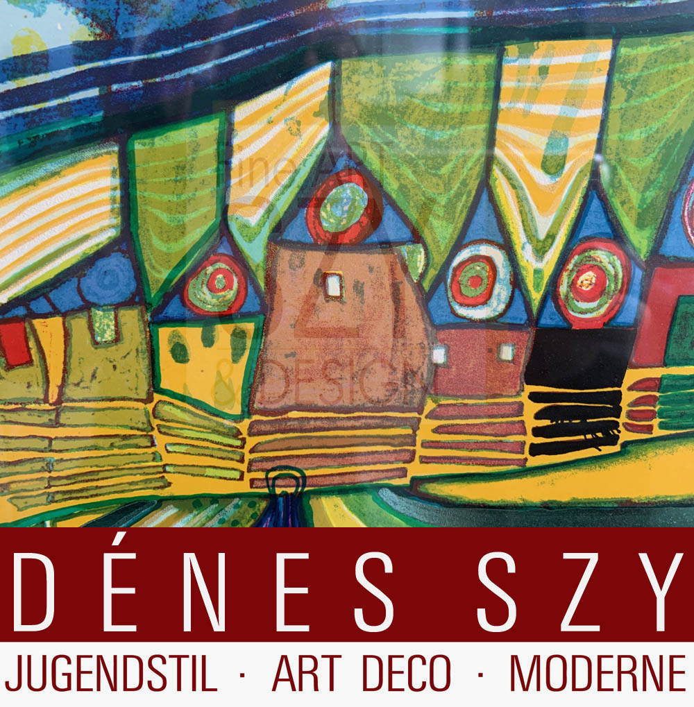 Foglio 7 dal portfolio "Look at it on a rainy day" - "Regentag", Serigrafia a colori con goffratura metallica su cartone (di Schoeller-Stern), Firmato e numerato 2123/3000, timbro giapponese, timbro in rilievo, stampato da Dietz Offizin, Lengmoss 1971, pubblicato da Ars Vita, Zurigo 1972