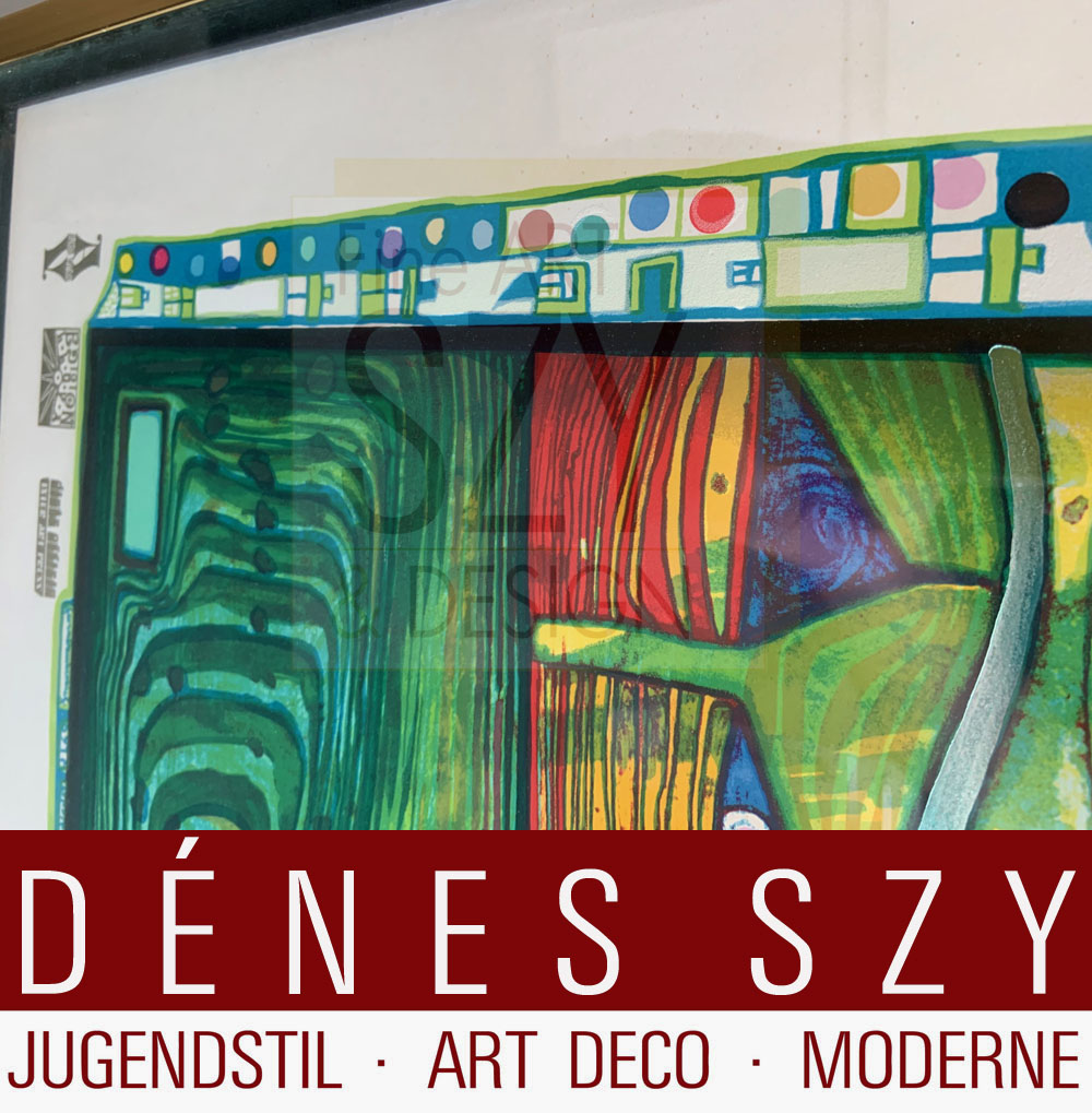 Foglio 7 dal portfolio "Look at it on a rainy day" - "Regentag", Serigrafia a colori con goffratura metallica su cartone (di Schoeller-Stern), Firmato e numerato 2123/3000, timbro giapponese, timbro in rilievo, stampato da Dietz Offizin, Lengmoss 1971, pubblicato da Ars Vita, Zurigo 1972