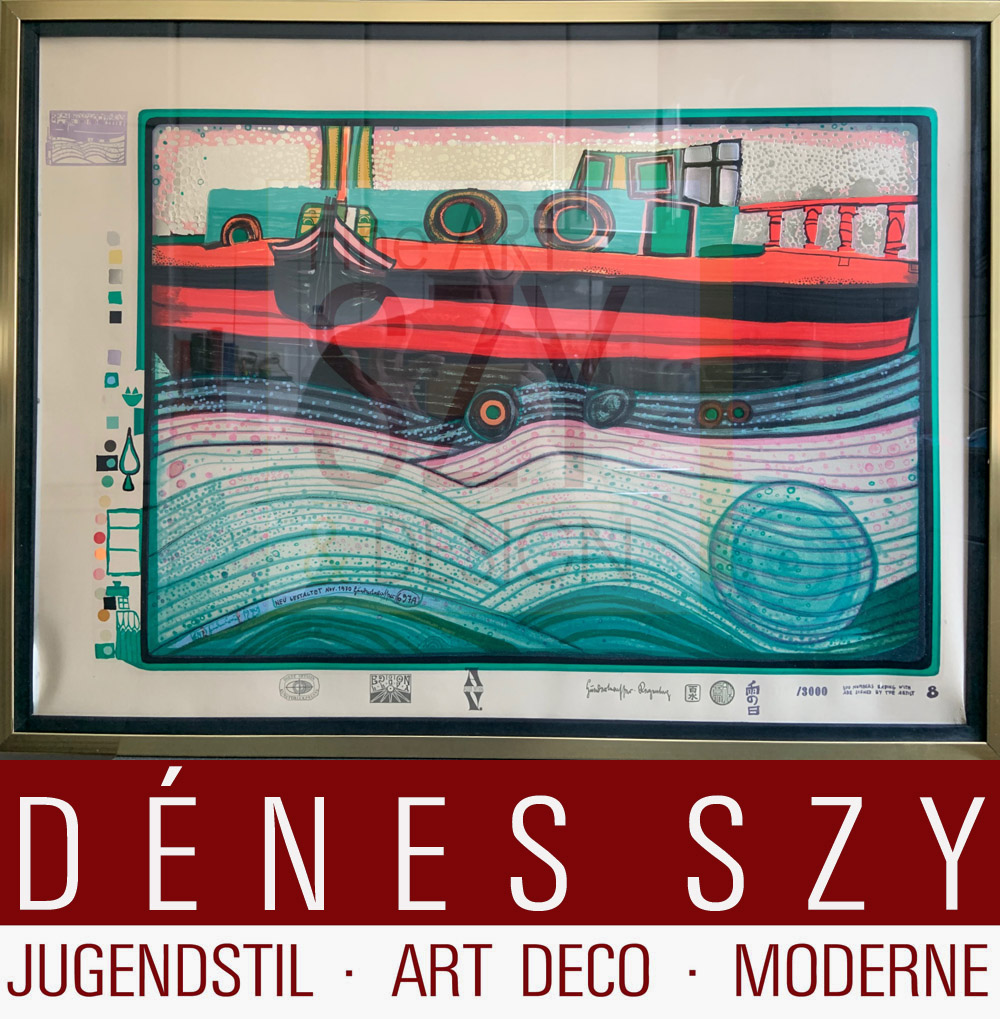 Foglio 8 dal portfolio "Look at it on a rainy day" - "Regentag", Serigrafia a colori con goffratura metallica su cartone (di Schoeller-Stern), Firmato e numerato 2123/3000, timbro giapponese, timbro in rilievo, stampato da Dietz Offizin, Lengmoss 1971, pubblicato da Ars Vita, Zurigo 1972