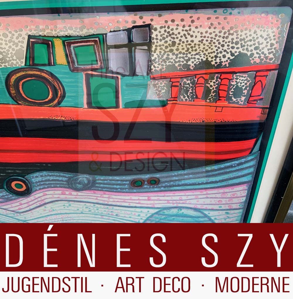 Blatt 8 Foglio 8 dal portfolio "Look at it on a rainy day" - "Regentag", Serigrafia a colori con goffratura metallica su cartone (di Schoeller-Stern), Firmato e numerato 2123/3000, timbro giapponese, timbro in rilievo, stampato da Dietz Offizin, Lengmoss 1971, pubblicato da Ars Vita, Zurigo 1972aus der Mappe "Look at it on a rainy day" - "Regentag", Farbserigraphie mit Metallprägungen auf Karton (von Schoeller-Stern), Signiert und nummeriert 2123 / 3000, gedruckt von Dietz Offizin, Lengmoss 1971, herausgegeben von Ars Vita, Zürich 1972