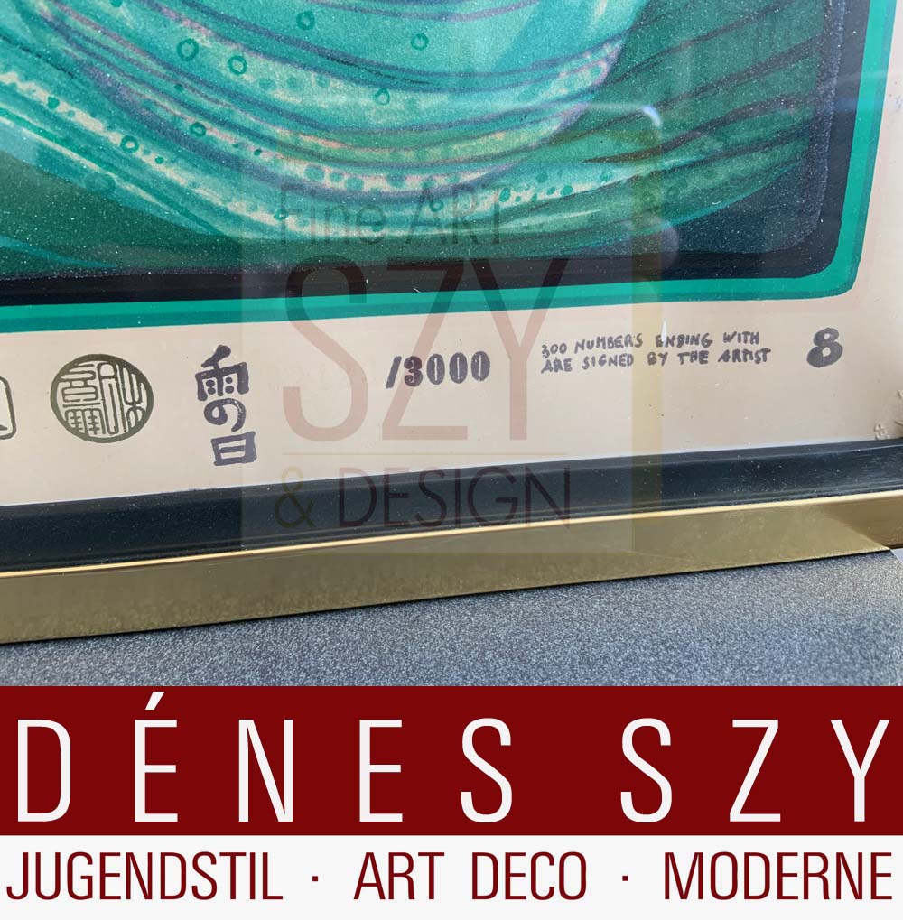 Foglio 8 dal portfolio "Look at it on a rainy day" - "Regentag", Serigrafia a colori con goffratura metallica su cartone (di Schoeller-Stern), Firmato e numerato 2123/3000, timbro giapponese, timbro in rilievo, stampato da Dietz Offizin, Lengmoss 1971, pubblicato da Ars Vita, Zurigo 1972