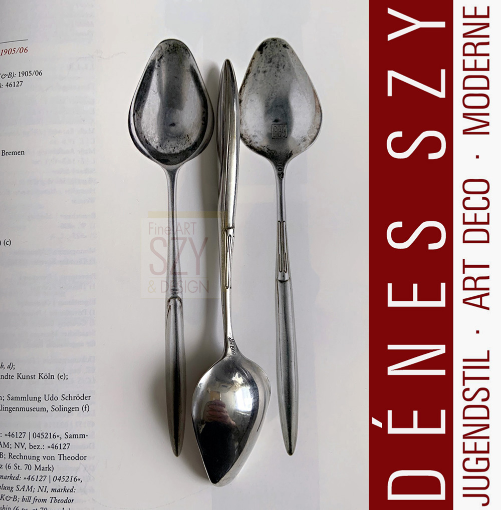Cremelöffel Henry van de Velde Modell Nr 1 Silber Besteck