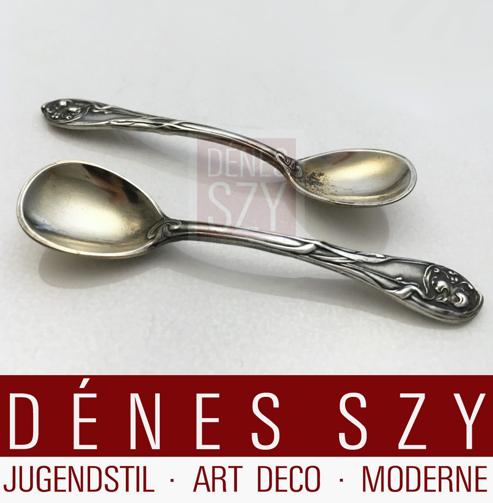 cucchiaino da sale argento Liberty modello iride Parigi 1900