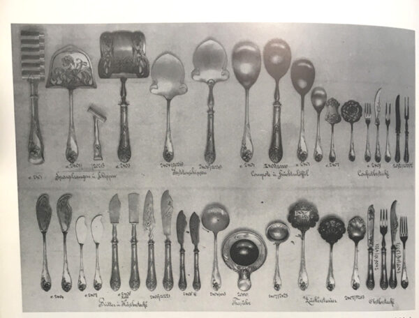 Bruckmann Weltausstellung 1900 Silber Besteck Muster Iris Streulöffel – Bild 10