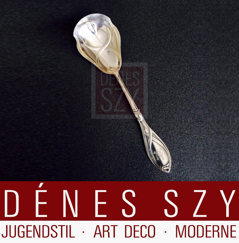 Posate in argento Art Nouveau tulipano VSF 800 Duesseldorf