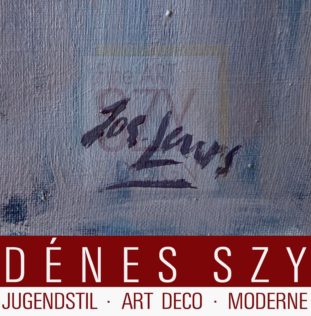 Arte moderna: natura morta floreale con ortensie e rose, Jos Leurs (nato nel 1947 a Valkenswaard, Paesi Bassi), Olio su tela, firmato