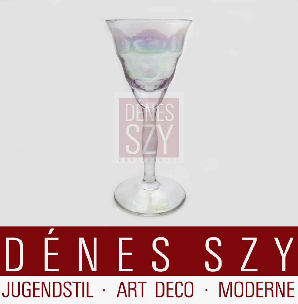 Josef Hoffmann Jugendstil Likörglas irisierend Wien 1920