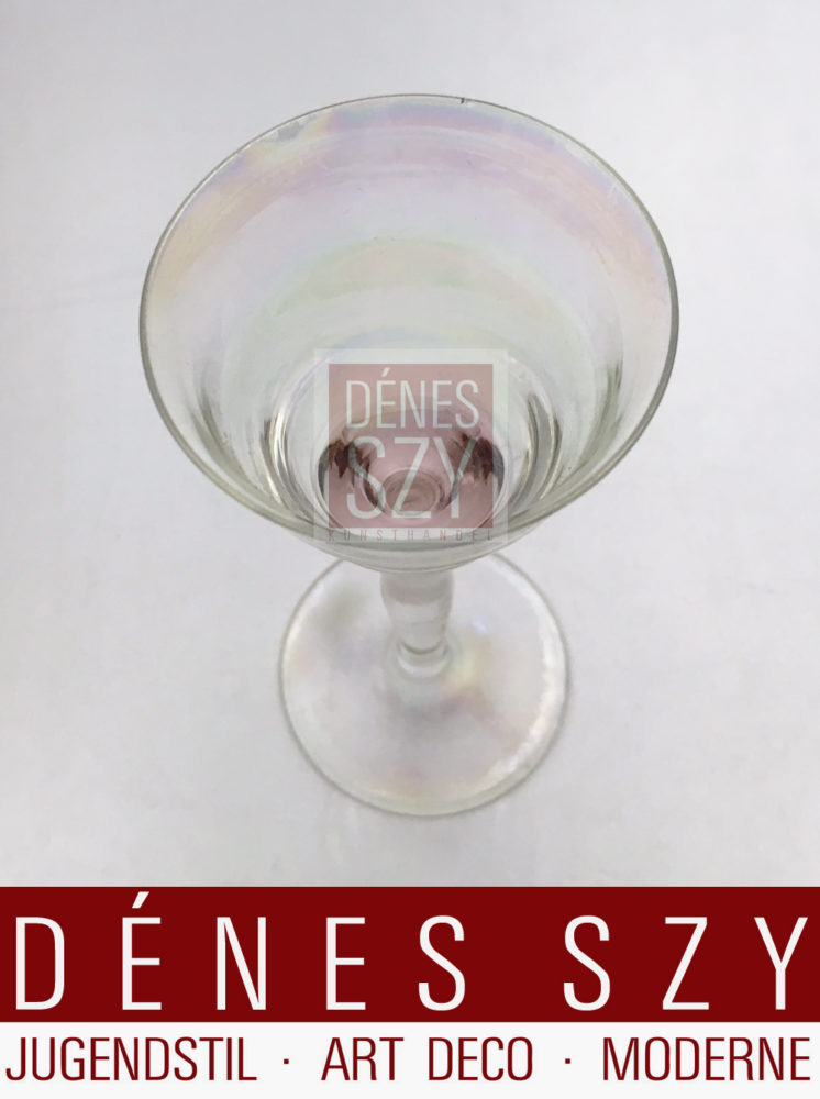 Josef Hoffmann Jugendstil Likörglas irisierend Wien 1920 – Bild 2