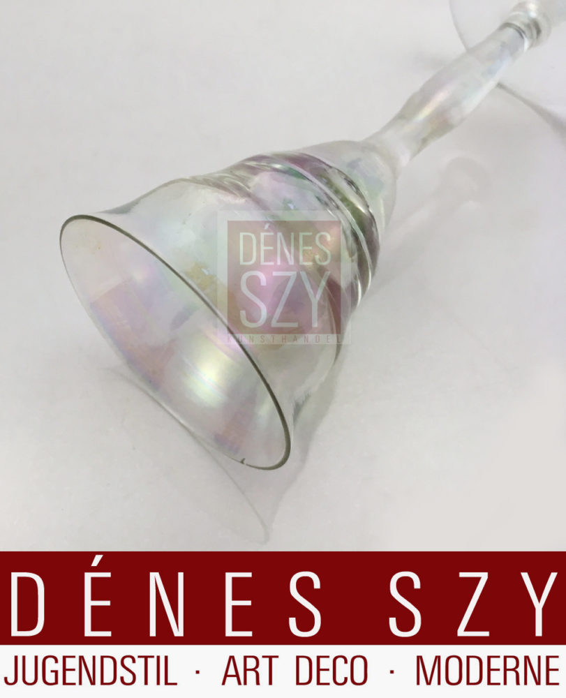 Josef Hoffmann Jugendstil Likörglas irisierend Wien 1920 – Bild 3