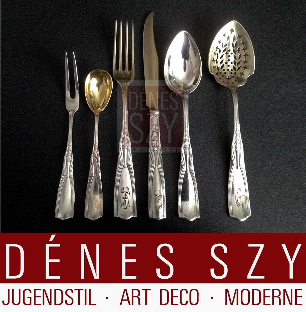 Jugendstil Silber Besteck Bruckmann C Zeller Streulöffel 1902