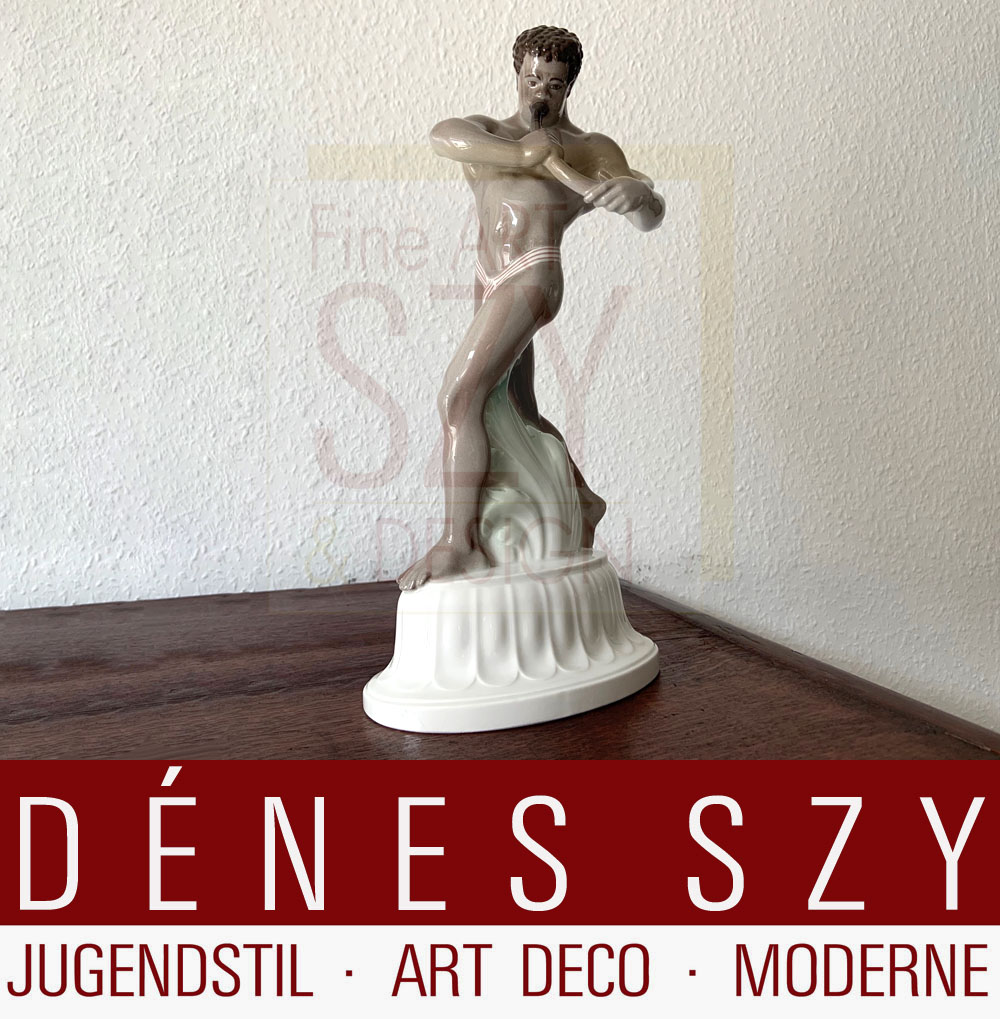 Hochzeitszug KPM Berlin Porzellan Afrikaner mit Waldhorn Adolf Amberg