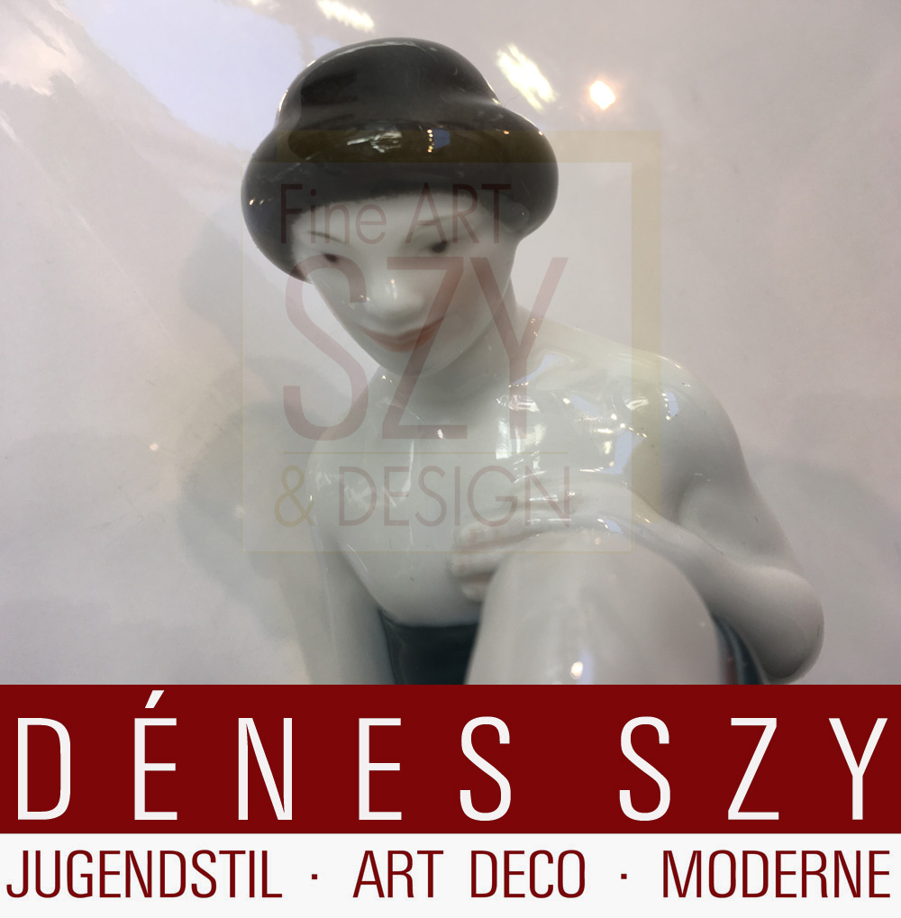 Curdo inginocchiato, Figura di porcellana del Corteo nuziale di Amberg, Design: Adolph Amberg 1904-10, Esecuzione: manifattura delle poercellane Berlino - KPM, 1914-18