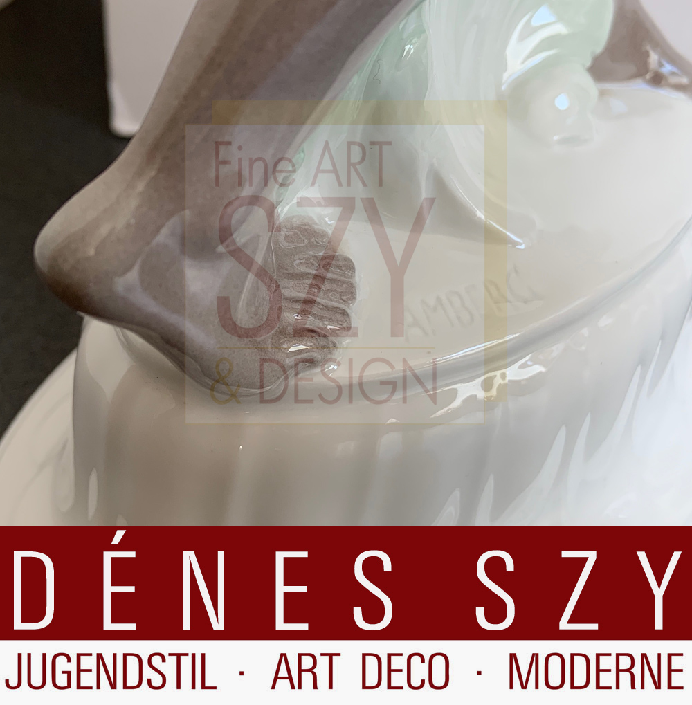 Hochzeitszug KPM Berlin Porzellan Afrikaner mit Waldhorn Adolf Amberg, Entwurf: Adolph Amberg 1910, Staatliche Porzellanmanufaktur Berlin – KPM, Mai 1919