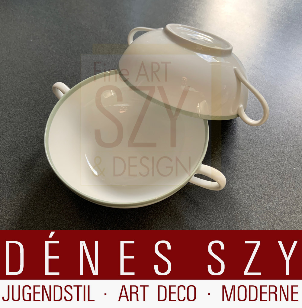 Tazza da minestra, Motivo: Urbino con bordo celadon, Design: Trude Petri 1931, Esecuzione: KPM Berlino, Germania dal 1931