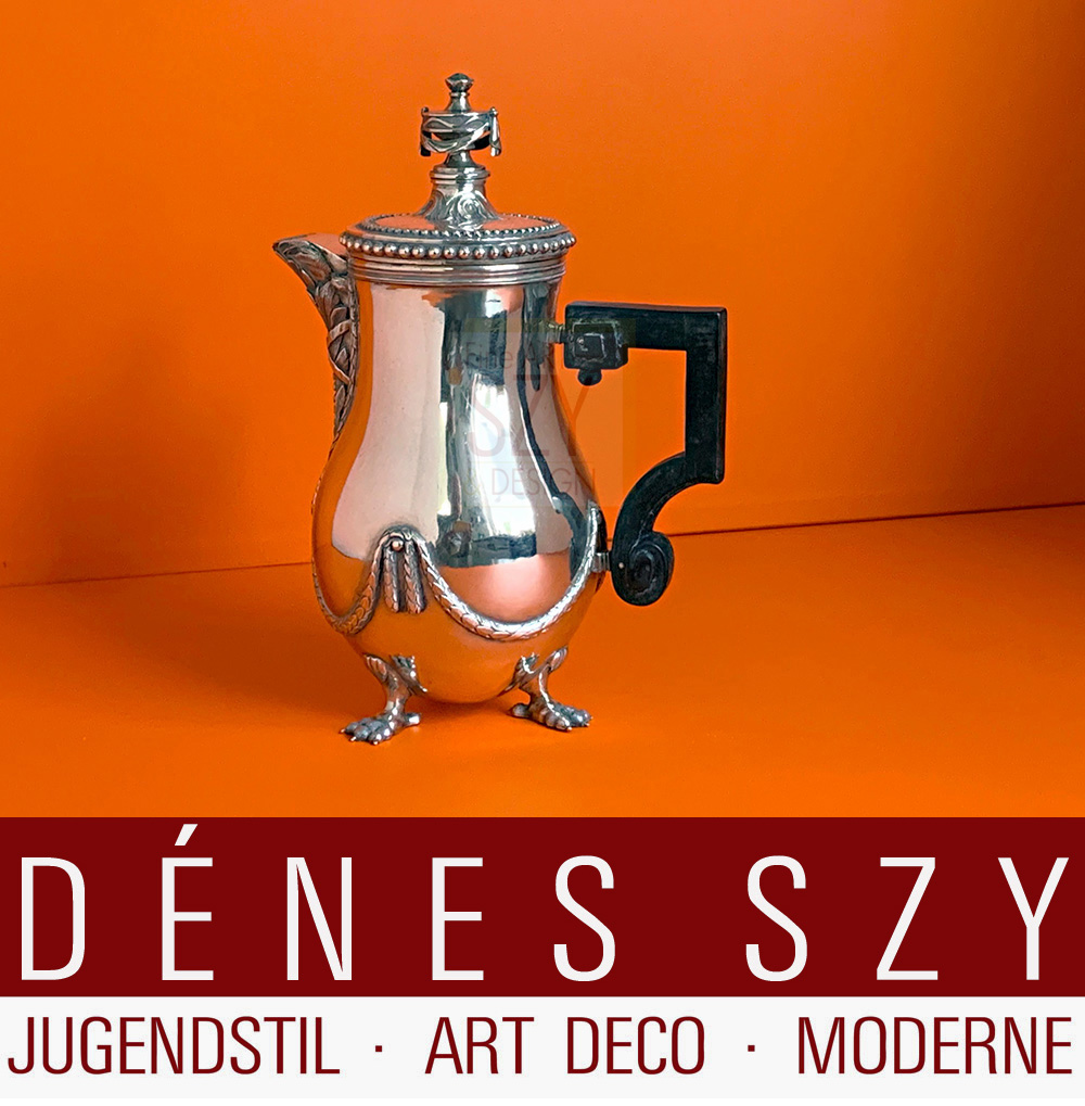 Rheinische Kölner Silber Empire-Kanne des Meisters Mathias Hahn, Köln 1790.