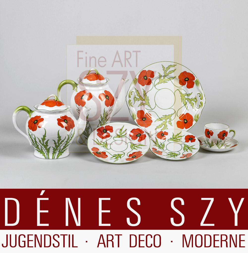 Jugendstil Porzellan Service München um 1900