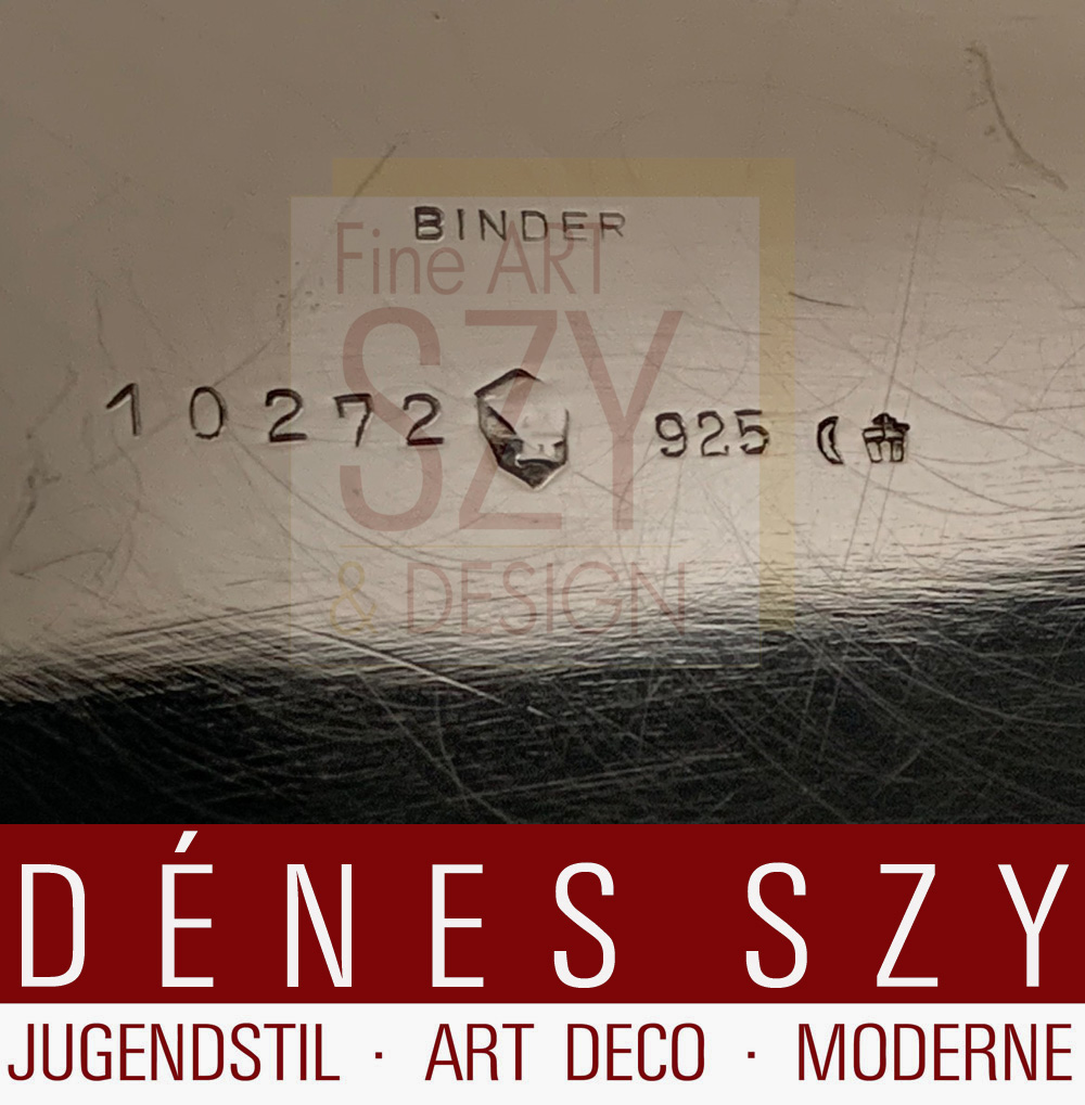 Brocca in argento dal design moderno, brocca da vino Design: Horst Heeren 1961, Esecuzione: Koch e Bergfeld, Brema, Germania anni '80, Argento 925