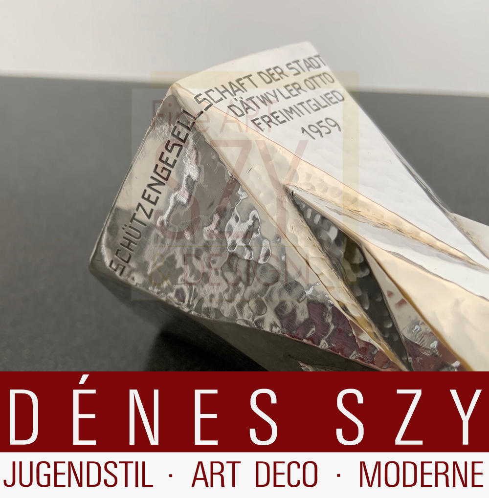 Calice d'argento, bicchiere, Esecuzione: Silberwarenfabrik Sternegg, Sciaffusa Svizzera dal 1934 al 1959, Argento 800, doratura interna