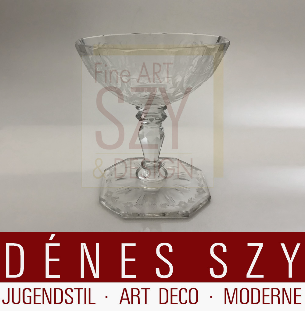 Lobmeyr Vienna vetro cristallo motivo Maria Theresia coppa da dessert