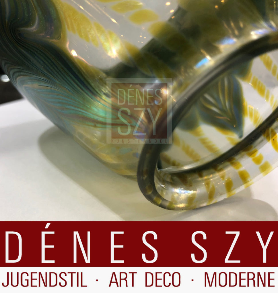 Paralume in vetro di Loetz Austria epoca liberty decoro Phenomen