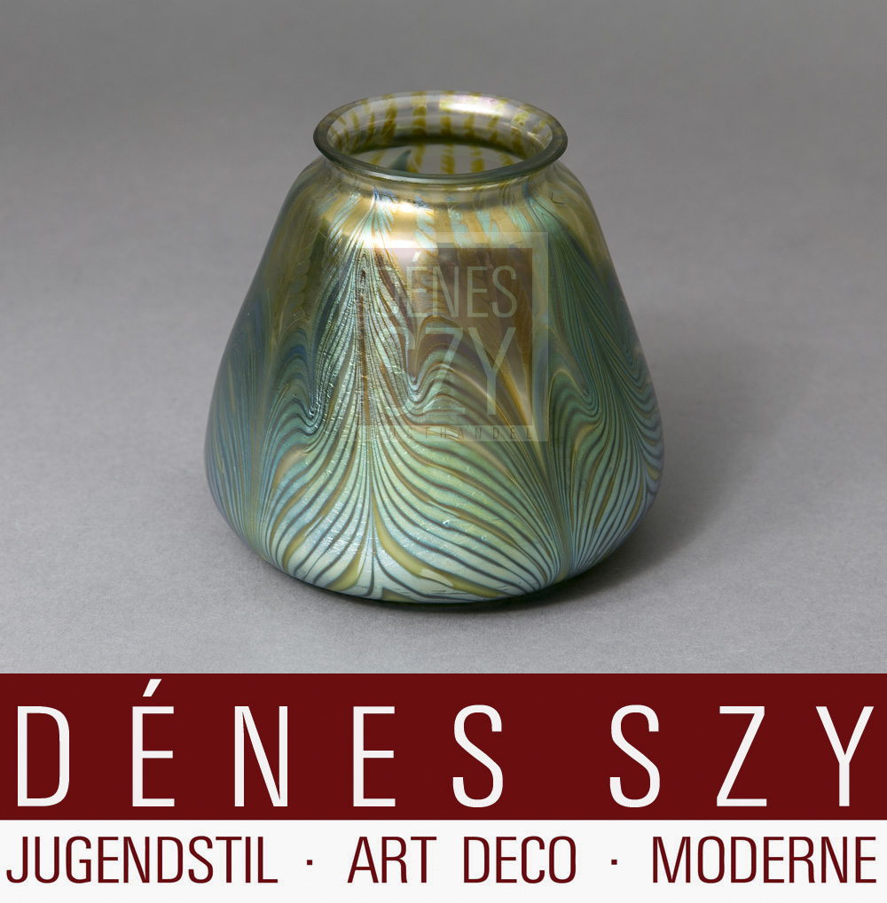 Paralume in vetro di Loetz Austria epoca liberty decoro Phenomen