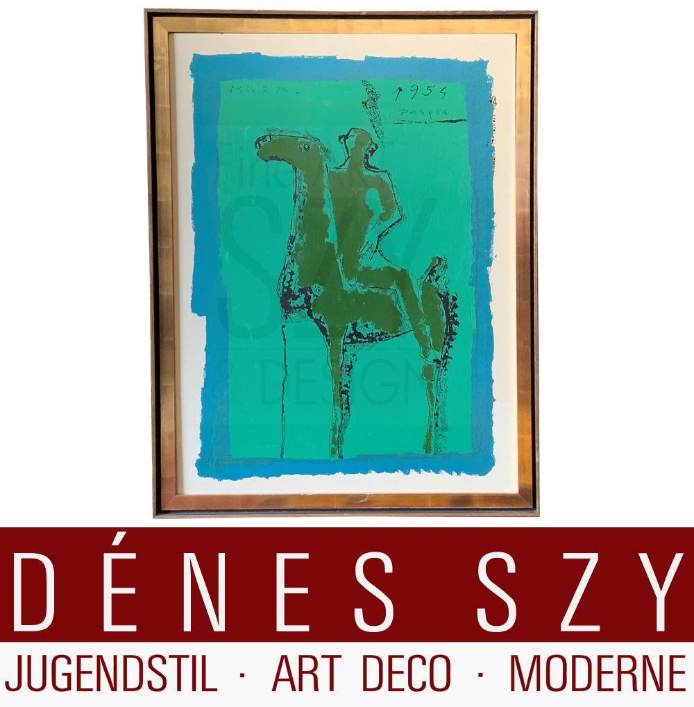 Marino Marini Pasqua 1954, Multiple, replica del Dietz Offizin, edizione di 300 copie, verso label Carl Schünemann Bremen, Verlag der Dietz Offizin, copy 264/300