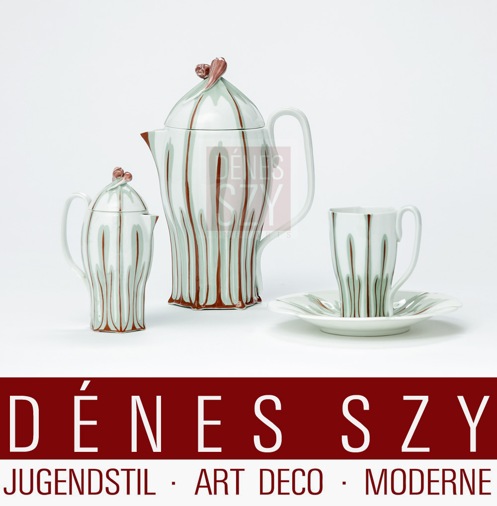 Meissen Jugendstil Hentschel Milchkaennchen Krokusmuster I