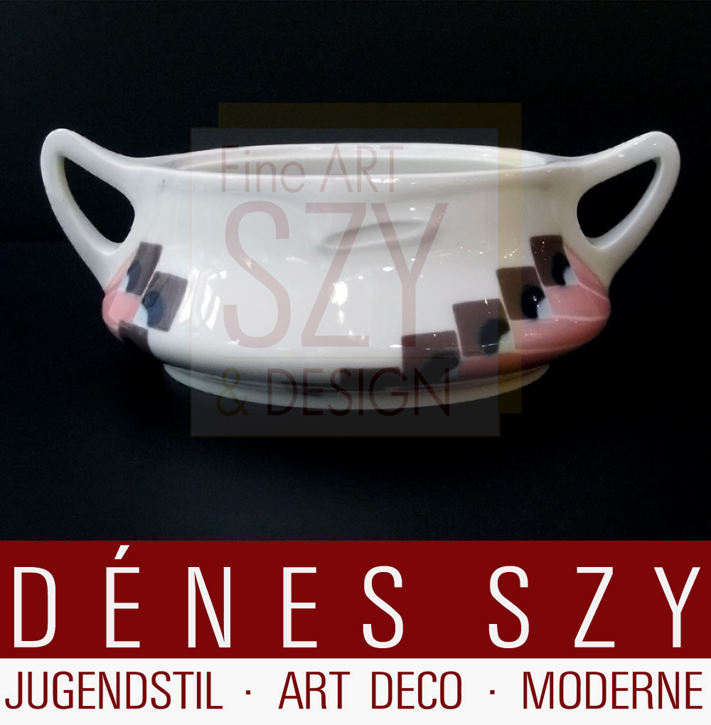 Sucrier modèle Misnia Meissen Porcelaine Art Nouveau