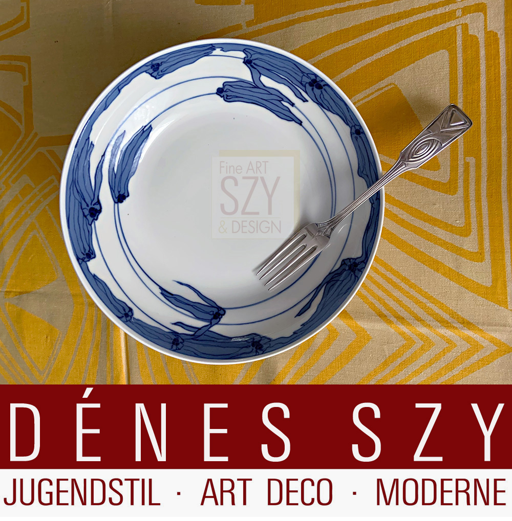 Jugendstil Porzellan Runde Schale Arnika Meissen
