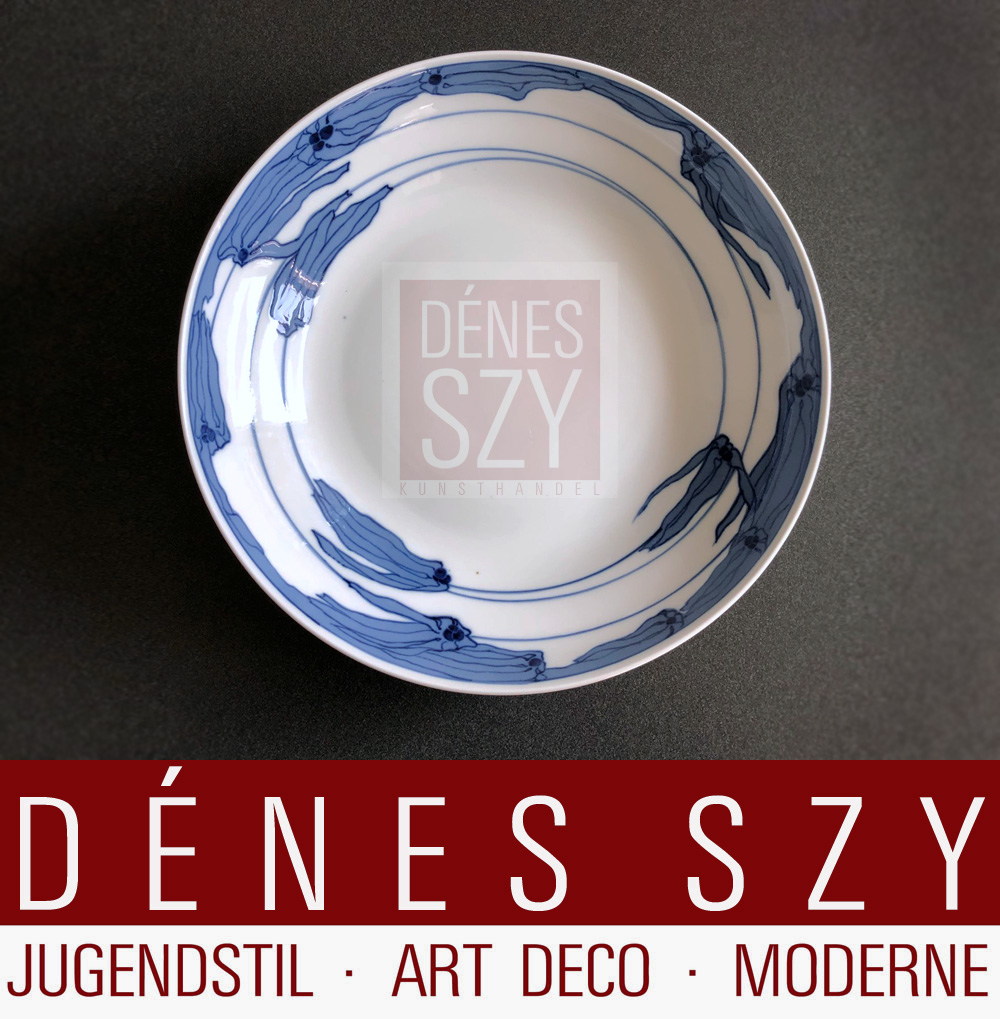 ciotola tonda in porcellana liberty di Meissen decoro arnica