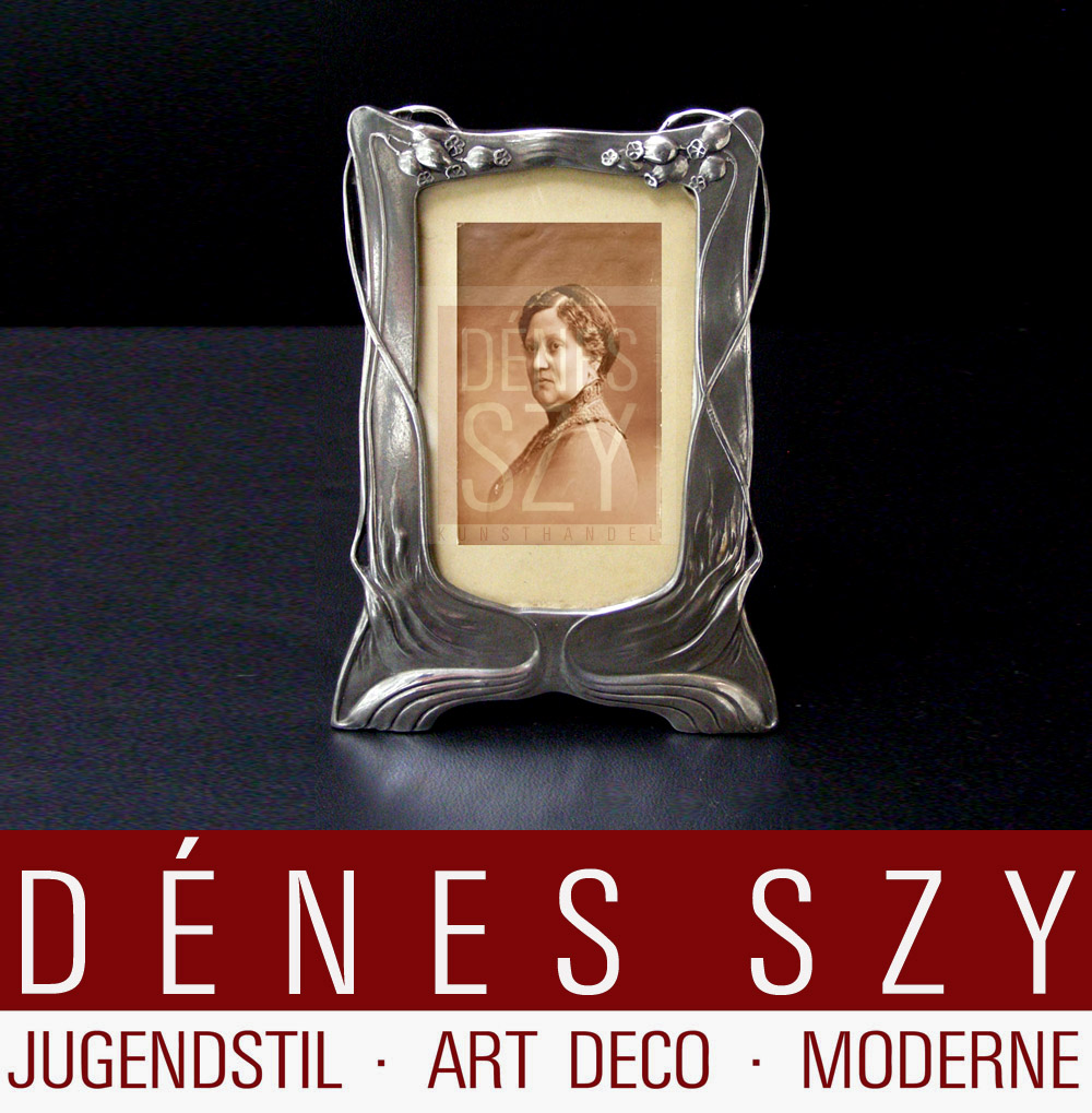 Cornice n. 2154, Orivit AG, Colonia intorno al 1900, Contrassegnato sul retro con marchio aziendale "ORIVIT" e modello n. 2154, Montatura in metallo Orivit / metallo Britannia