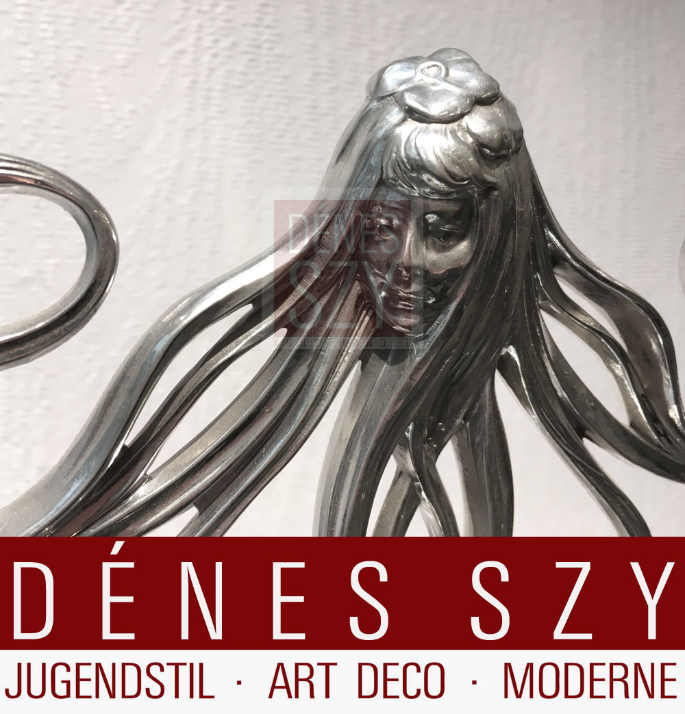 Candeliere 2210 in peltro dorato epoca liberty Orivit AG Germania