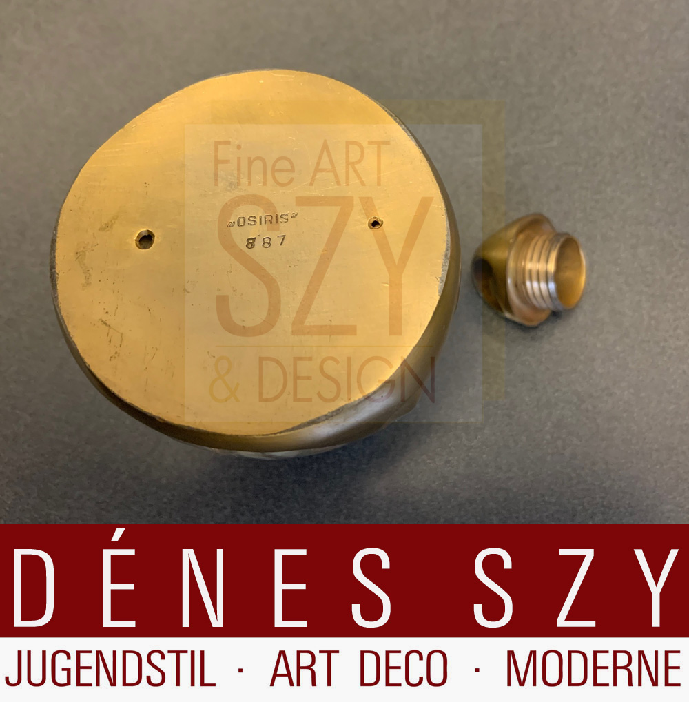 Scatola da tè Art Nouveau con metallo placcato oro e ceramica # 887, Esecuzione: “Osiris” Walter Scherf & Co., Norimberga Germania intorno al 1900/04 et Vilmos Zsolnay, Pecs Ungheria