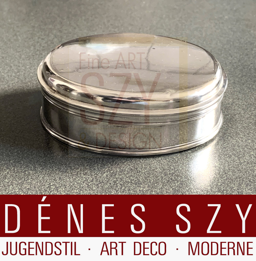 Scatola con coperchio in argento, Esecuzione: Germania meridionale, XVIII secolo, Argento 13 Loth (?), Dorato all'interno, Punzonato con marchio del argentiere sul fondo