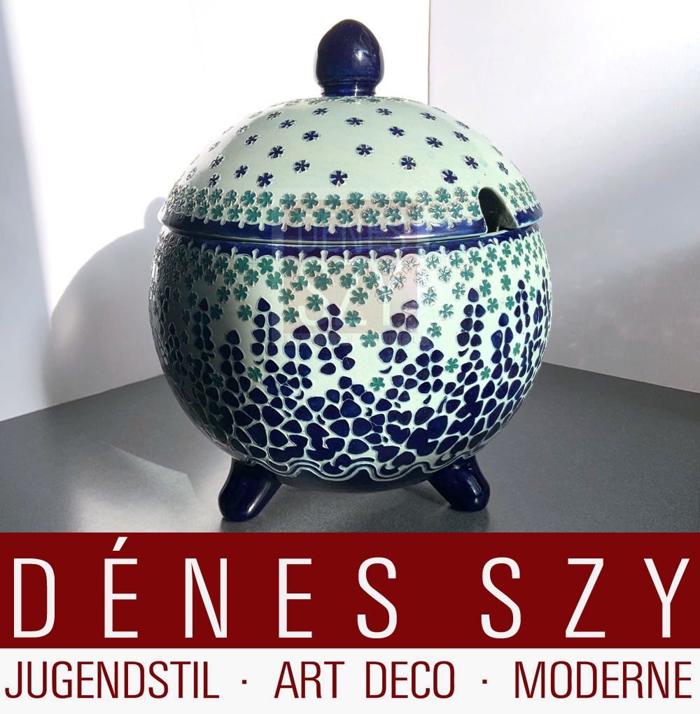 Ciotola da punch in gres porcellanato Art Nouveau Richard Riemerschmied