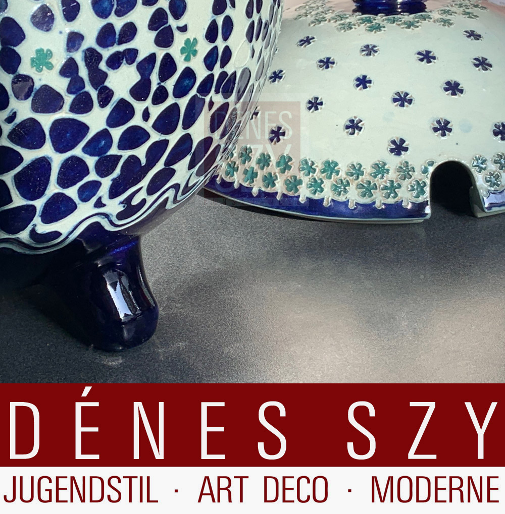 Ciotola da punch in gres porcellanato Art Nouveau Richard Riemerschmied