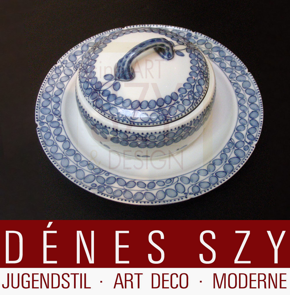 Meissen Jugendstil Butterdose Porzellan Muster Riemerschmid