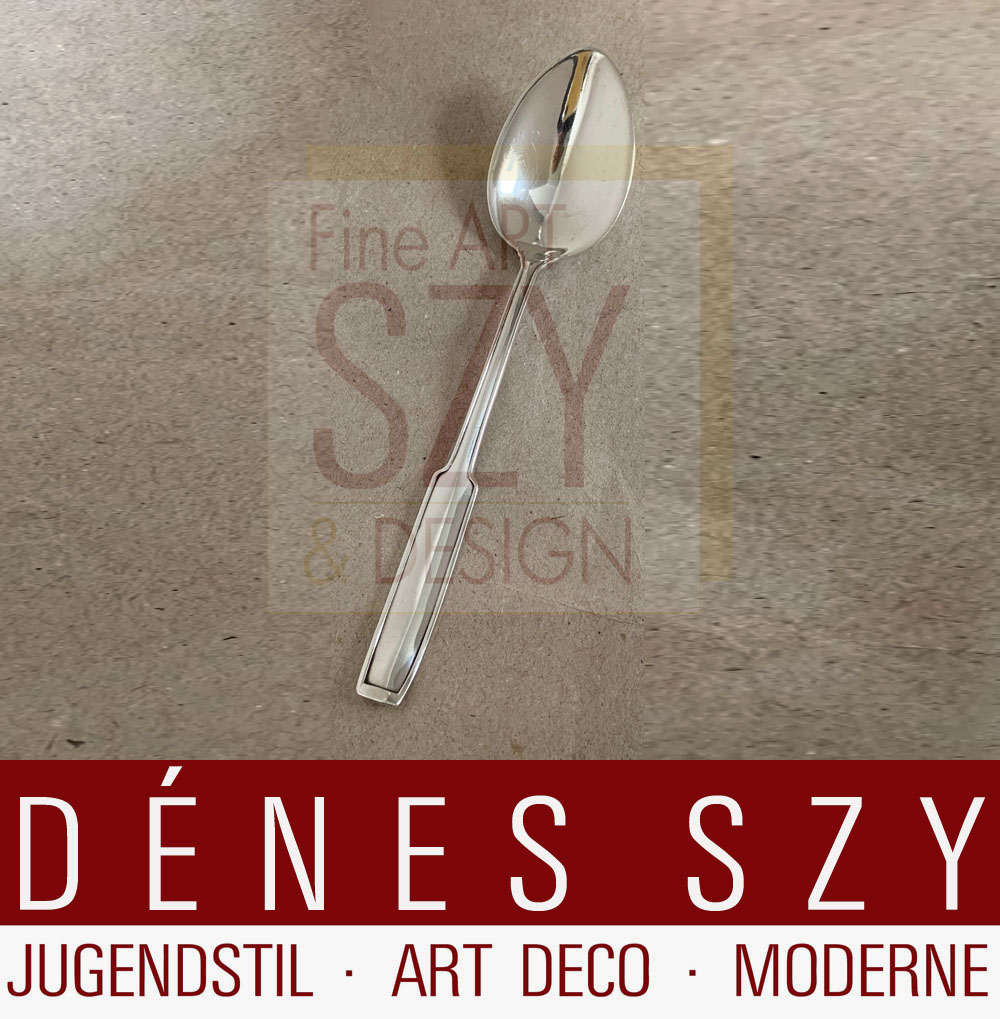 Cucchiaio da tè, cucchiaio per bambini, Posate private modello n. M 350, Design: Richard Riemerschmid 1911/12, Esecuzione: Peter Bruckmann e figli, fabbrica di argenteria, Heilbronn intorno al 1911/12, Germania, 800 argento